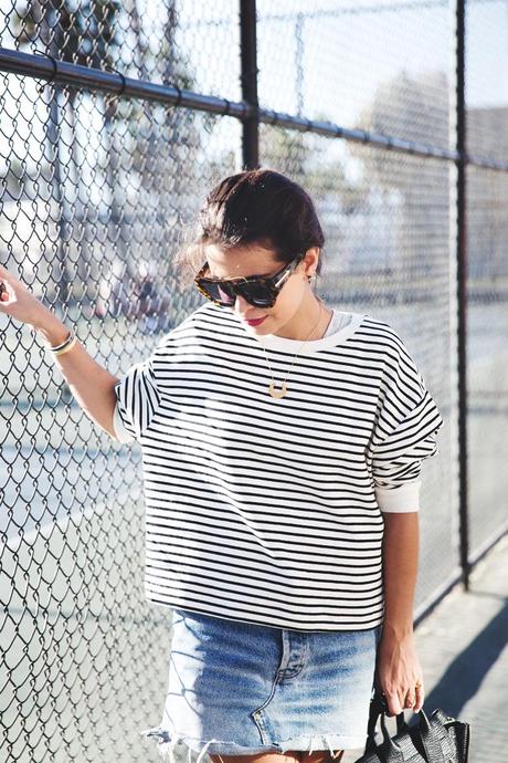 VENICE BEACH Venice_Beach-Striped_SweatShirt-Denim_Skirt-Revolve_Clothing-Outfit-Street_Style-22