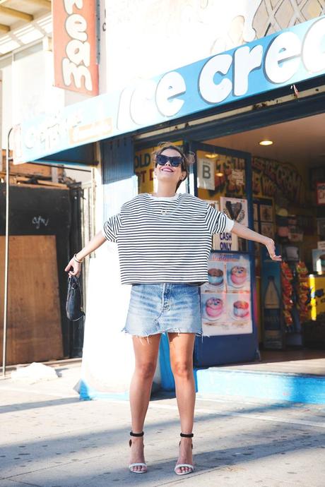 VENICE BEACH Venice_Beach-Striped_SweatShirt-Denim_Skirt-Revolve_Clothing-Outfit-Street_Style-8