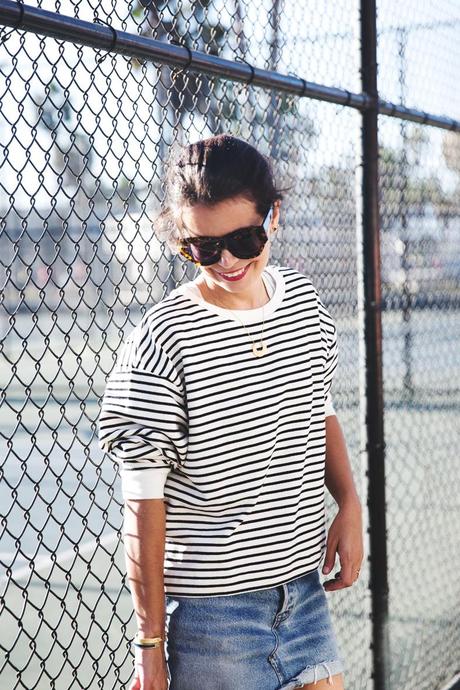 VENICE BEACH Venice_Beach-Striped_SweatShirt-Denim_Skirt-Revolve_Clothing-Outfit-Street_Style-23