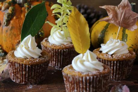 Muffins de calabaza con crema de queso Muffins de calabaza con crema de queso