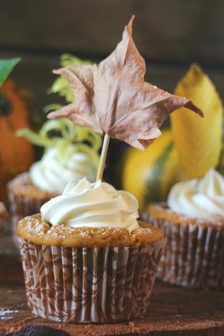 Muffins de calabaza con crema de queso Muffins de calabaza con crema de queso