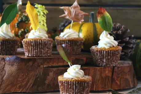 Muffins de calabaza con crema de queso Muffins de calabaza con crema de queso