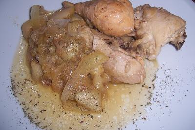 POLLO CON MANZANA