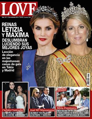 Las Reinas Letizia y Máxima en la portada de la revista Love