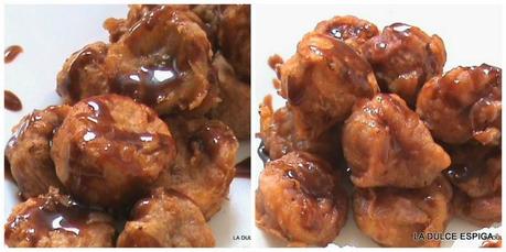 PLÁTANOS Y UVAS FRITAS CON SALSA DE CHOCOLATE AL RON PLÁTANOS Y UVAS FRITAS CON SALSA DE CHOCOLATE AL RON