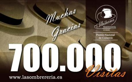 Superamos las 700.000 visitas en el blog La Sombrerería
