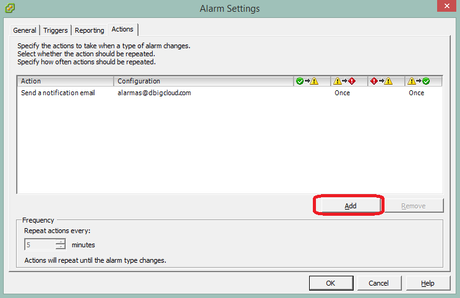 Personalizando alarmas en vmware Accion alarma vmware por DBigCloud