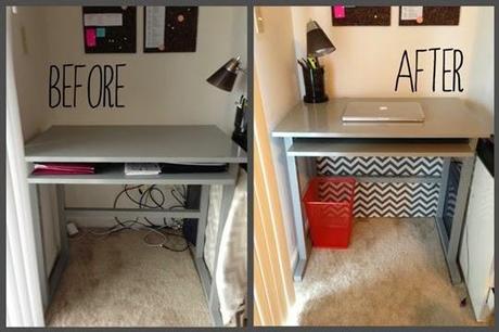Magnífica idea con un resultado genial! ocultar-cables-con-panel-decorativo