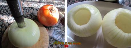 CEBOLLAS RELLENAS EN SALSA A LA SIDRA CEBOLLAS RELLENAS EN SALSA A LA SIDRA