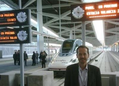Primer viaje con pasajeros del AVE Madrid-Valencia