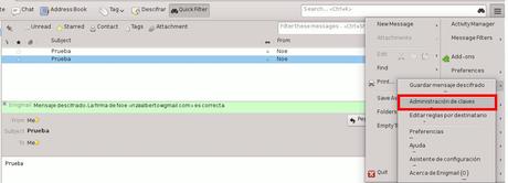 Como cifrar tus correos enviados con Thunderbird Como cifrar tus correos enviados con Thunderbird