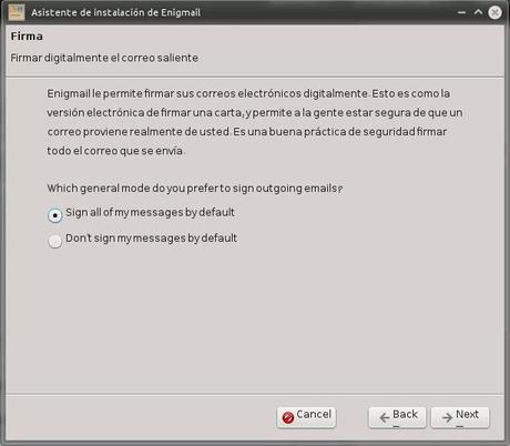 Como cifrar tus correos enviados con Thunderbird Enigmail Firma digital