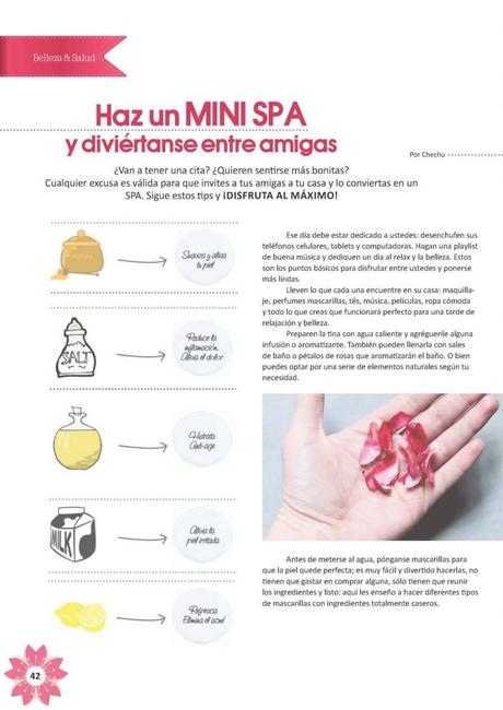 Articulo “Hace un mini Spa en tu casa” 10662125_763764546993294_3856939094613380740_o
