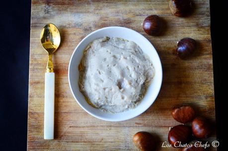 Gofres con puré de castañas Gofres con puré de castañas