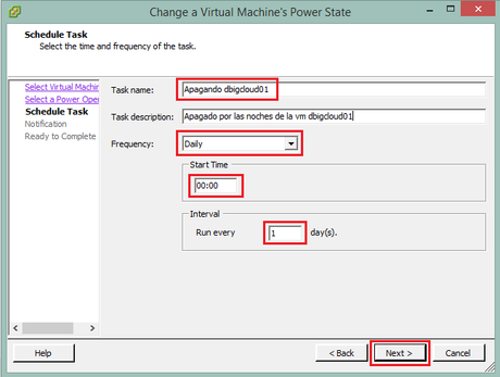 Programar tareas sobre una máquina virtual VMware Porgramando tarea VMware por DBigCloud