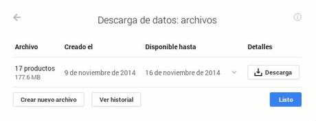 Como descargar todos tus datos de Google