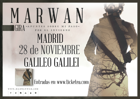 MARWAN EN MADRID: 28 DE NOVIEMBRE, SALA GALILEO GALILEI