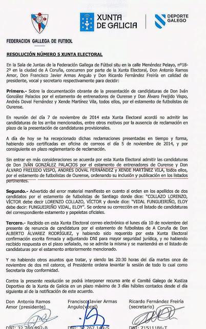 Elecciones F.G.F.: Ourense contará con cuatro nuevos candidatos a asambleistas, no referidos en la relación anterior ¿Vamos despertando? Elecciones F.G.F.: Ourense contará con cuatro nuevos candidatos a asambleistas, no referidos en la relación anterior ¿Vamos despertando?