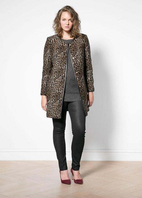 Llegó el frío...¡Abrígate con estilo!: Tendencias en abrigos. Abrigo lana leopardo