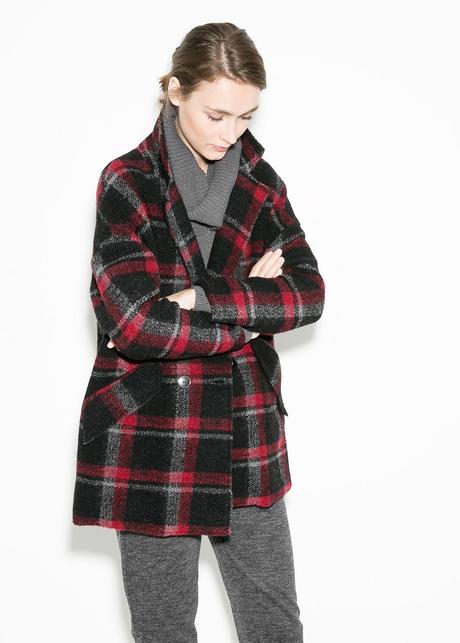 Llegó el frío...¡Abrígate con estilo!: Tendencias en abrigos. Abrigo lana cuadros