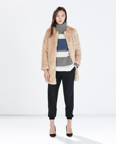 Llegó el frío...¡Abrígate con estilo!: Tendencias en abrigos. Imagen 1 de ABRIGO PELO de Zara