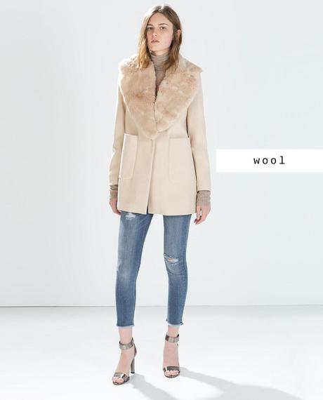 Llegó el frío...¡Abrígate con estilo!: Tendencias en abrigos. ABRIGO LANA SOLAPA PELO BOLSILLOS PLASTRONES