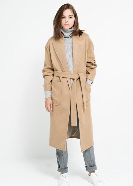 Llegó el frío...¡Abrígate con estilo!: Tendencias en abrigos. Abrigo lana cinturón