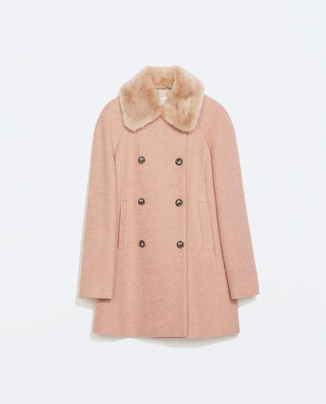 Llegó el frío...¡Abrígate con estilo!: Tendencias en abrigos. Imagen 6 de ABRIGO LANA CUELLO PELO DESMONTABLE de Zara