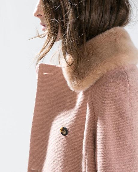 Llegó el frío...¡Abrígate con estilo!: Tendencias en abrigos. Imagen 5 de ABRIGO LANA CUELLO PELO DESMONTABLE de Zara