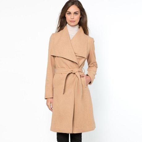 Llegó el frío...¡Abrígate con estilo!: Tendencias en abrigos. Abrigo con cuello esmoquin (60% lana)