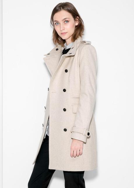 Llegó el frío...¡Abrígate con estilo!: Tendencias en abrigos. Abrigo lana doble botonadura