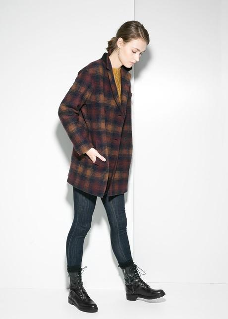 Llegó el frío...¡Abrígate con estilo!: Tendencias en abrigos. Abrigo lana cuadros