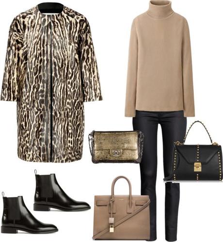 Animal print, negro y nude Animal print, negro y nude