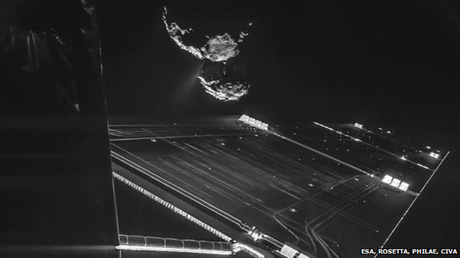 Histórico aterrizaje de la nave espacial Rosetta en un cometa