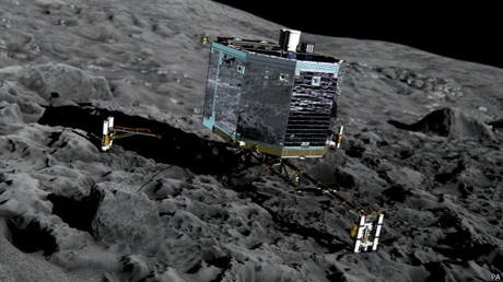 Histórico aterrizaje de la nave espacial Rosetta en un cometa