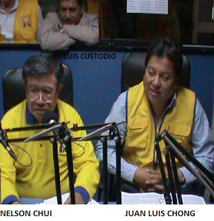 NELSON CHUI ES EL MAL MENOR EN LA REGION LIMA… Lo reconoce su candidato a vice presidente, Juan Luis Chong NELSON CHUI ES EL MAL MENOR EN LA REGION LIMA… Lo reconoce su candidato a vice presidente, Juan Luis Chong