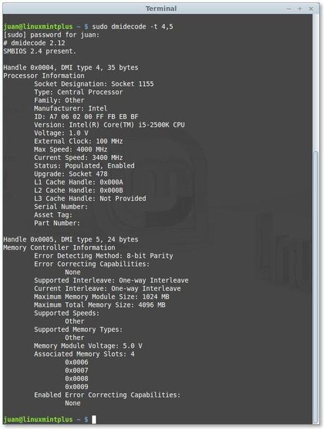 Usar dmidecode para obtener información de tu sistema bitacoralinux-dmidecode-3