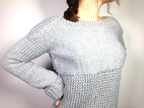 Loom knitted sweater jersey pullover