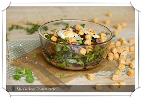 Ensalada Tibia Cítrica con Croutons