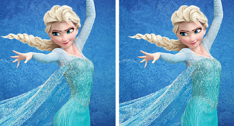 Elsa imagen de Disney e imagen de BuzzFeed/Loryn Brantz/Walt Disney Studios