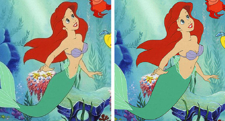 La Sirenita imagen de Disney e imagen de BuzzFeed/Loryn Brantz/Walt Disney Studios