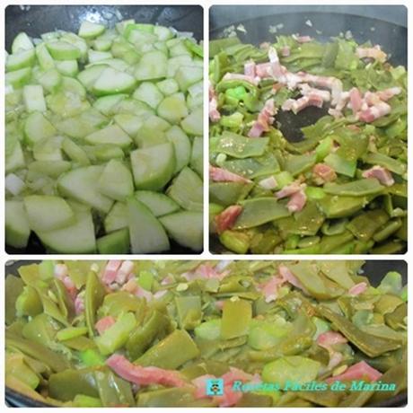 Tortilla de Judías verdes y Calabacín