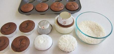 cupcakes con betún blanco