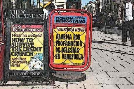 Newsstand cómic - profanación iglesias en Venezuela