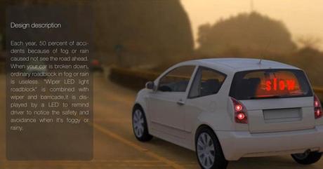 Wiper LED, un limpiaparabrisas trasero que despliega información wiper-led