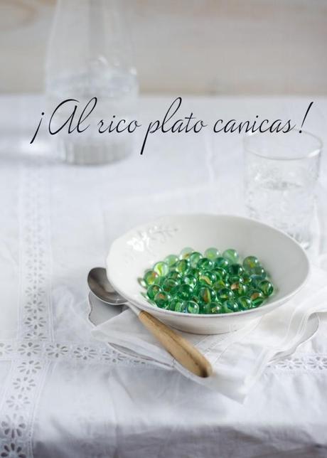 Fotografías de cremas y sopas: trucos de estilismo culinario Plato de canicas