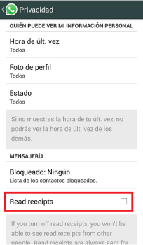 Como quitar el doble ckeck azul de WhatsApp 4