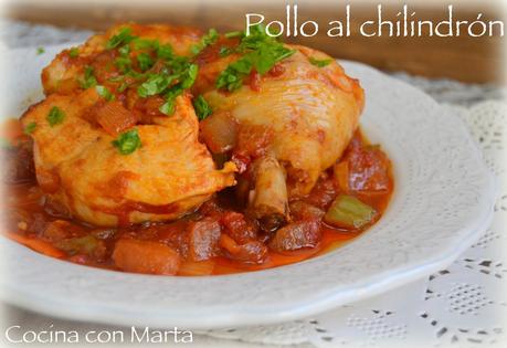 Receta casera de pollo al chilindrón. Fácil, rápida. Con patatas fritas y guindilla. Receta casera de pollo al chilindrón. Fácil, rápida. Con patatas fritas y guindilla.
