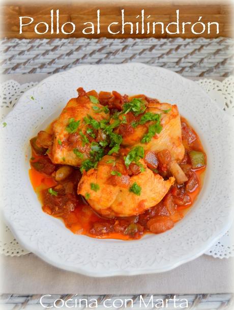Receta casera de pollo al chilindrón. Fácil, rápida. Con patatas fritas y guindilla. Receta casera de pollo al chilindrón. Fácil, rápida. Con patatas fritas y guindilla.
