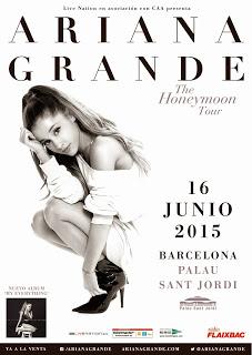 Ariana Grande actuará en Barcelona el 16 de junio de 2015